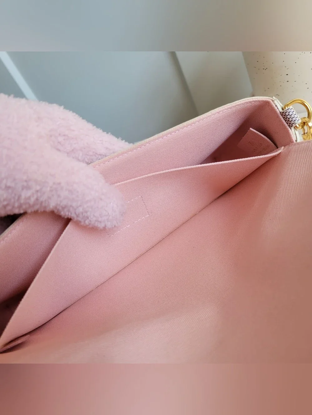 BEAUTIFUL💕 Louis Vuitton FELICIE Pochette Damier AZUR Gold Chain Crossbody
